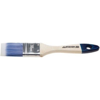 STAYER AQUA 38 мм, 1,5″ искусственная щетина, деревянная ручка, Плоская кисть, STANDARD (01032-038), 12шт