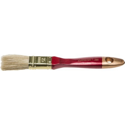 STAYER Universal 25 мм, 1″ светлая натуральная щетина, деревянная ручка, Плоская кисть, PROFESSIONAL (0104-025), 12шт