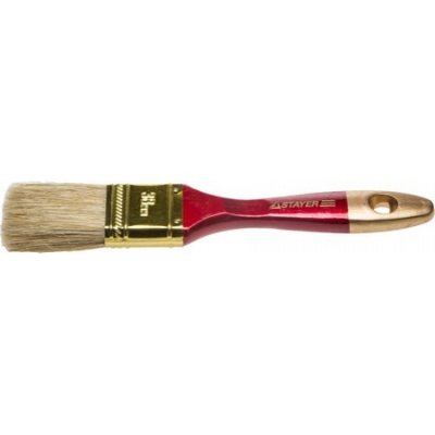 STAYER Universal 38 мм, 1,5″ светлая натуральная щетина, деревянная ручка, Плоская кисть, PROFESSIONAL (0104-038), 12шт