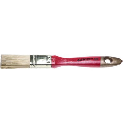 STAYER AQUA-KANEKARON 25 мм, 1″ искусственная щетина, деревянная ручка, Плоская кисть (0106-025), 12шт