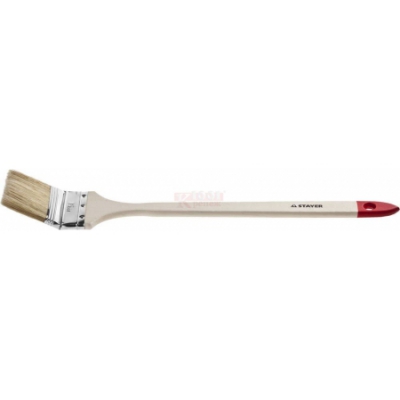 STAYER UNIVERSAL 75 мм, 3″ светлая натуральная щетина, деревянная ручка, для всех видов ЛКМ, Радиаторная кисть, MASTER (0112-75), 12шт