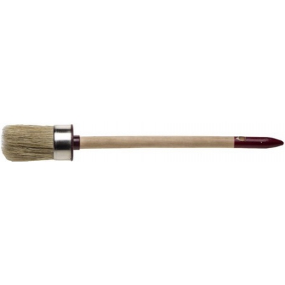 ЗУБР УНИВЕРСАЛ 35 мм, светлая натуральная щетина, деревянная ручка, Круглая кисть, МАСТЕР (01501-35), 12шт