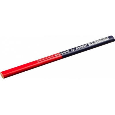 ЗУБР КС-2 HB, 180 мм, Двухцветный строительный карандаш, ПРОФЕССИОНАЛ (06310), 12шт