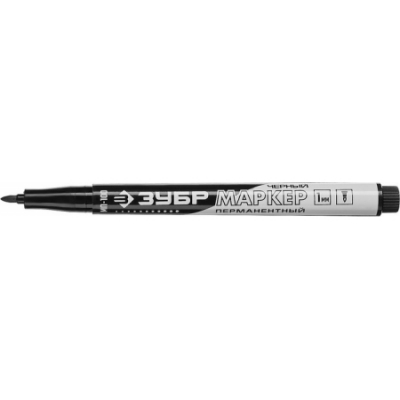 МП-100 черный, -1 мм заостренный перманентный маркер ЗУБР