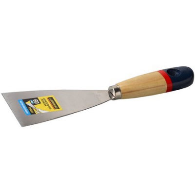 Шпательная лопатка PROFI c нержавеющим полотном, деревянная ручка, -60мм STAYER