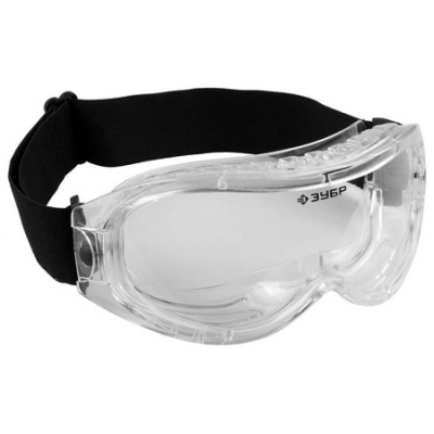 Панорамные защитные очки ПРОФИ -7, химическистойкая ацетатная линза, закрытого типа с непрямой вентиляцией ЗУБР