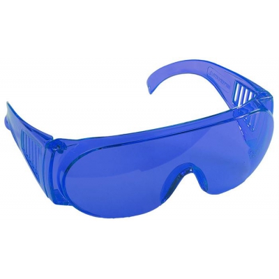 Очки STANDARD защитные, поликарбонатная монолинза с боковой вентиляцией, голубые STAYER
