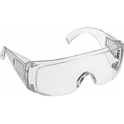 Очки защитные широкая монолинза с дополнительной боковой защитой и вентиляцией, открытого типа DEXX