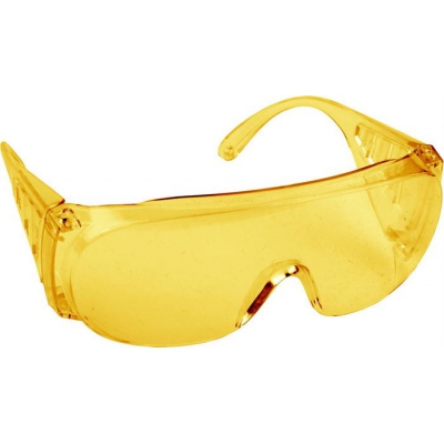 Очки защитные, поликарбонатная монолинза с боковой вентиляцией, желтые DEXX