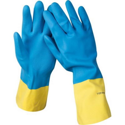 перчатки латексные с неопреновым покрытием, экстрастойкие, с х/б напылением, размер XL STAYER