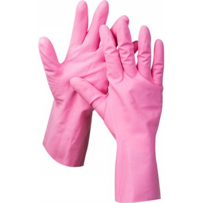 перчатки Мастер латексные, повышенной прочности, х/б напыление, рифлёные, -100% латекс, -100% хлопок, размер S ЗУБР