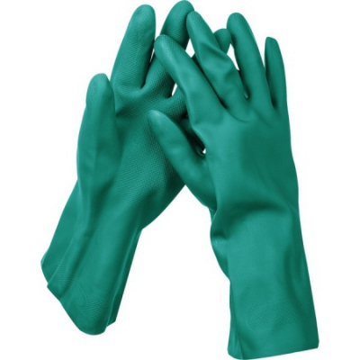 Перчатки НИТРИЛ нитриловые, стойкие к кислотам и щелочам, размер XL ЗУБР