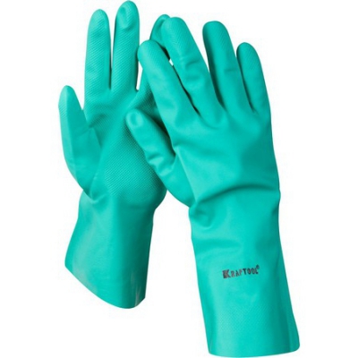 Перчатки маслобензостойкие, нитриловые, повышенной прочности, с х/б напылением, размер XXL KRAFTOOL