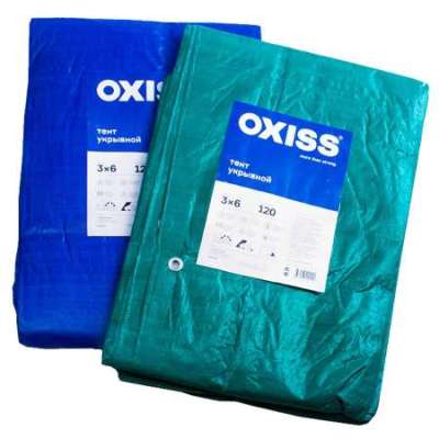 Тент укрывной OXISS 8х12м из тканого полимера 120г/м2 с люверсами (1шт)