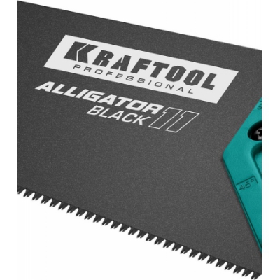 Ножовка для точного реза Alligator BLACK -11, -450 мм, -11 TPI -3D зуб, KRAFTOOL