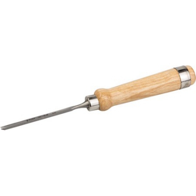 Стамеска-долото ЭКСПЕРТ полукруглая с деревянной ручкой, хромованадиевая сталь, -6мм ЗУБР