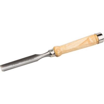 Стамеска-долото ЭКСПЕРТ полукруглая с деревянной ручкой, хромованадиевая сталь, -20мм ЗУБР