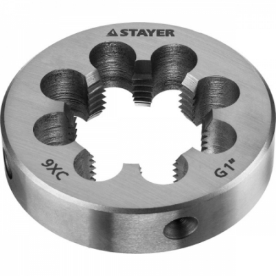Плашка G -1`` круглая ручная, инструментальная сталь STAYER
