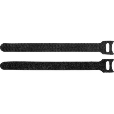 Кабельные стяжки-липучки черные ВЕЛЬКРО, -16 х -210 мм, -100 шт, нейлоновые, ЗУБР