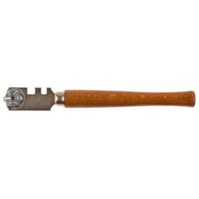 Стеклорез PROFI роликовый, -6 режущих элементов, с деревянной ручкой STAYER