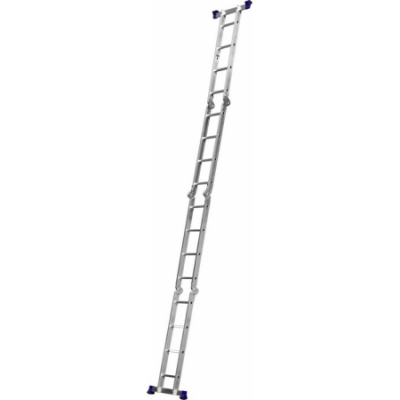 Четырехсекционная лестница-трансформер, алюминиевая, -4x4 ступени, ЛТ-44 СИБИН