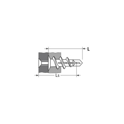 Дюбель нейлоновый, тип Дрива со сверлом, для гипсокартона, с оцинкованным саморезом, -33 мм, -4 шт, ЗУБР
