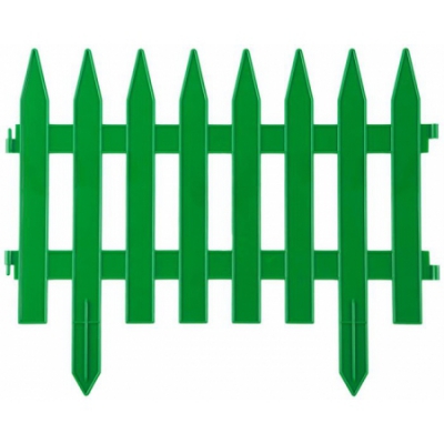 Забор декоративный КЛАССИКА -28x300см, зеленый Grinda