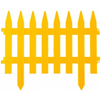 Забор декоративный КЛАССИКА, -28x300см, желтый GRINDA
