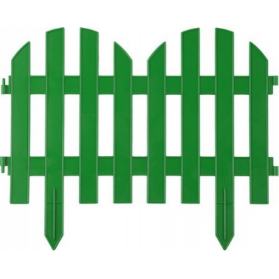 Забор декоративный ПАЛИСАДНИК, -28x300см, зеленый GRINDA