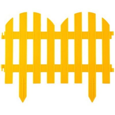 Забор декоративный ПАЛИСАДНИК, -28x300см, желтый GRINDA