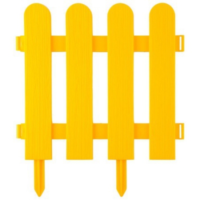 Забор декоративный ШТАКЕТНИК, -29x224см, желтый GRINDA
