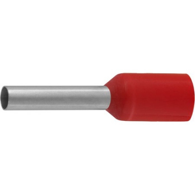 Наконечник штыревой, изолированный, для многожильного кабеля, красный, -1,0 мм2, -25шт СВЕТОЗАР