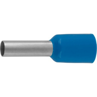 Наконечник штыревой, изолированный, для многожильного кабеля, синий, -2,5 мм2, -25шт СВЕТОЗАР