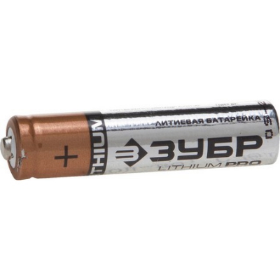 Батарейка "Lithium PRO", литиевая Li-FeS2, "AAA", -1,5В, -4шт ЗУБР