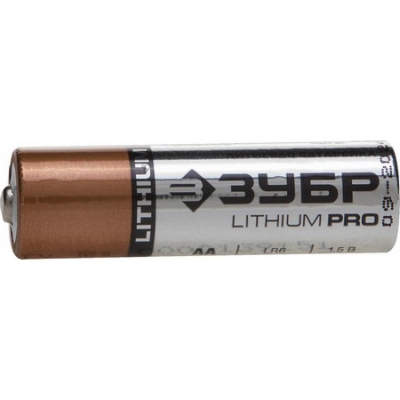 Батарейка "Lithium PRO", литиевая Li-FeS2, "AA", -1,5 В, -2шт ЗУБР