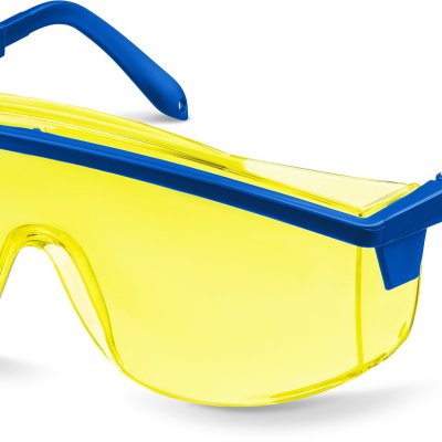 Защитные жёлтые очки ЗУБР ПРОТОН линза увеличенного размера, открытого типа