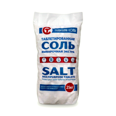Соль таблетированная Выварочная Экстра Тульская Соль 25 кг
