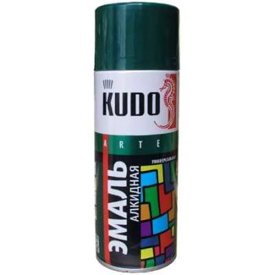 Эмаль аэрозольная KUDO универсальная, зеленая темная 520 мл KU-1007 (1шт)