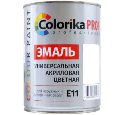 Эмаль Colorika Prof 0,9л белая акриловая универсальная для наружних и внутренних работ, (1шт)