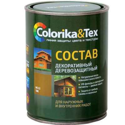 Состав деревозащитный Colorika&Tex лиственница 0,8 л, (1шт)