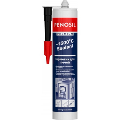 Герметик силикатный огнеупорный +1500 С, жаростойкий, черный, -280мл PENOSIL