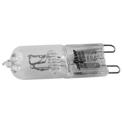 Лампа галогенная капсульная, прозрачное стекло, цоколь G9, диаметр -13мм, -75Вт, -220В СВЕТОЗАР