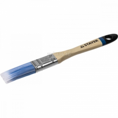 STAYER AQUA 20 мм, 3/4″ искусственная щетина, деревянная ручка для воднодисперсионных и акриловых ЛКМ, Плоская кисть, EURO (01062-020), 12шт