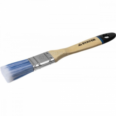 STAYER AQUA 25 мм, 1″ искусственная щетина, деревянная ручка для воднодисперсионных и акриловых ЛКМ, Плоская кисть, EURO (01062-025), 12шт