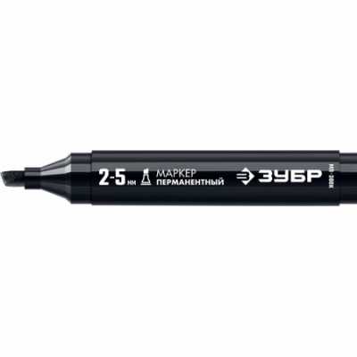 МП-300К черный, -2-5 мм клиновидный перманентный маркер с увелич объемом ЗУБР