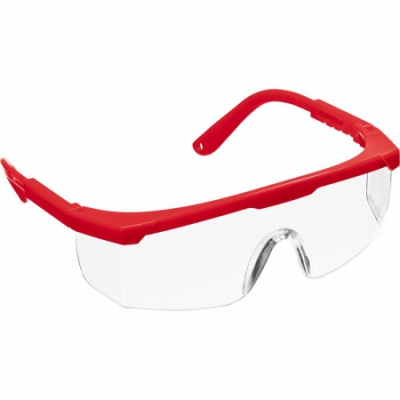 Защитные прозрачные очки СПЕКТР -5 монолинза с дополнительной боковой защитой, открытого типа ЗУБР