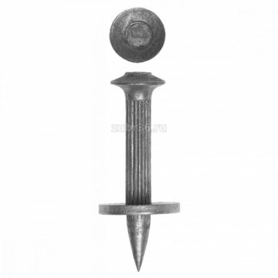 Дюбель гвоздевой оцинкованный, с насаженной шайбой, -40 х -4.5 мм, -10 шт, ЗУБР