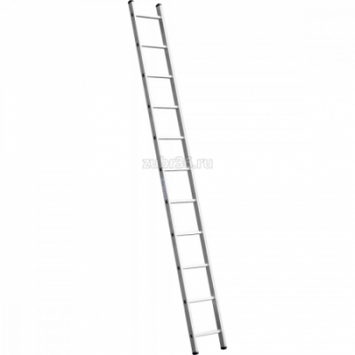 Приставная лестница, односекционная, алюминиевая, -11 ступеней, высота -307 см СИБИН