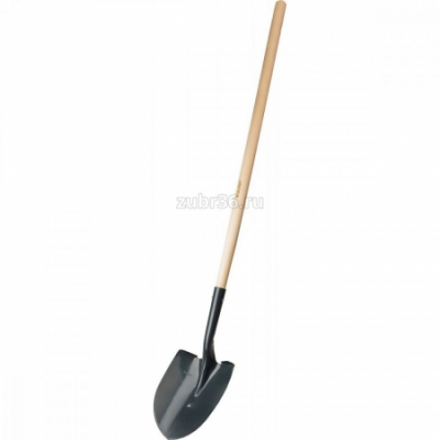 Штыковая лопата для земляных работ МАСТЕР, ЛСГ, деревянный черенок, -1500 мм ЗУБР