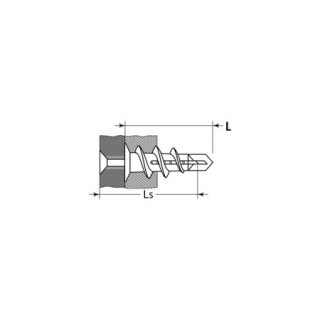 Дюбель нейлоновый, тип Дрива со сверлом, для гипсокартона, -33 мм, -100 шт, ЗУБР